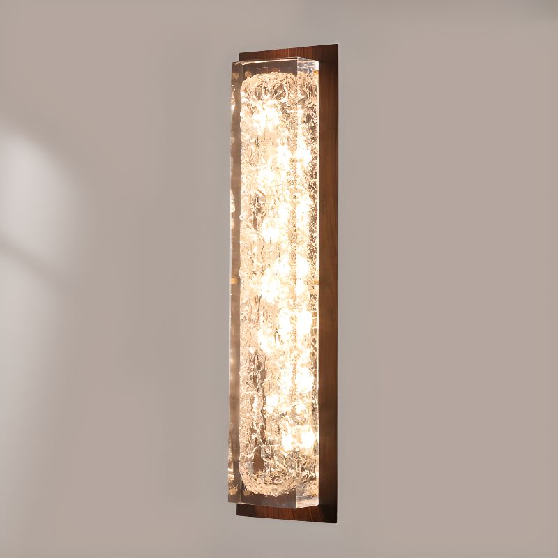 Tan Wall Light with Translucent PMMA Geometric Enclosure, Ambient Shade, 3 Color Light, 220V-240V, 21.5"
