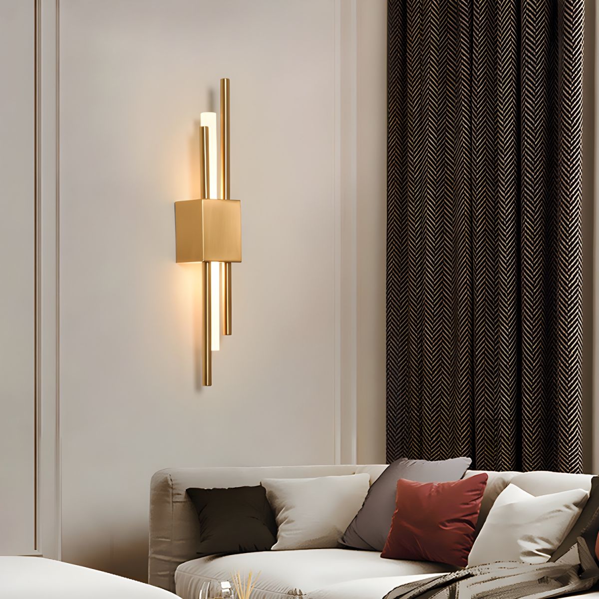 Metal Cylinder Shape Wall Light Modern Style 1 Light Wall Light Sconce - 220V-240V Gold Warm Light