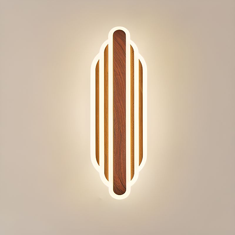 3 Lights Wall Sconce with Armed Sconce, Third Gear Lucite Chalk Ambient Cover, 220V-240V, 22", Walnut